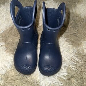 CROCS Kids Dark Blue Rain Boots